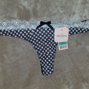 Affinitas Panties (Thong) [Blk/Wht Check - 444]